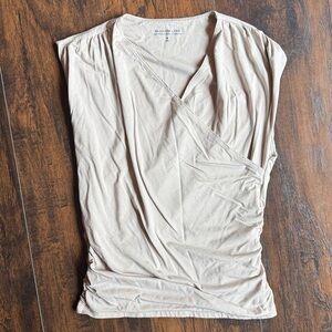 Abercrombie & Fitch Modal Blend Top, Size medium cream color (K3)